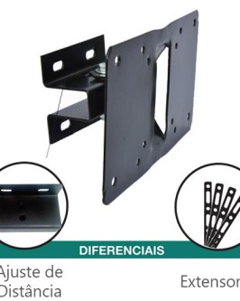 Suporte Articulado para TV – 2 Movimentos de 10″ a 56″ - Foto 1